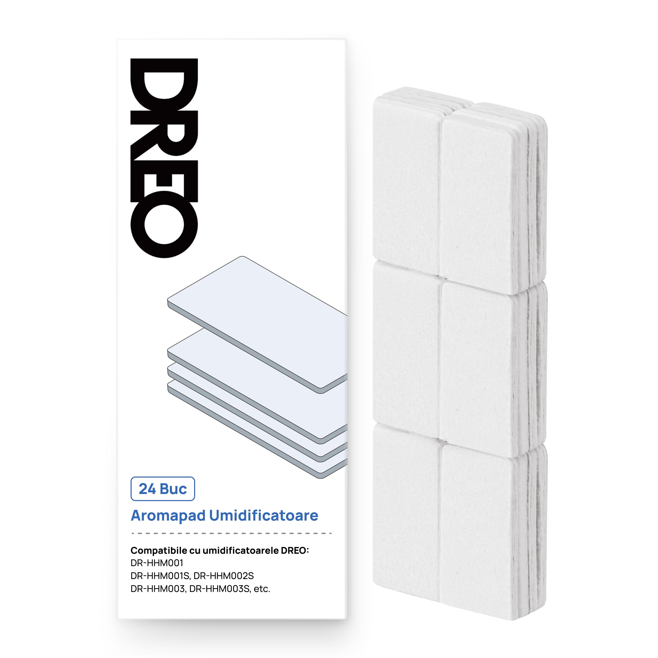 set 24 pad-uri aromaterapie dreo - compatibile cu umidificatoarele dr-hhm